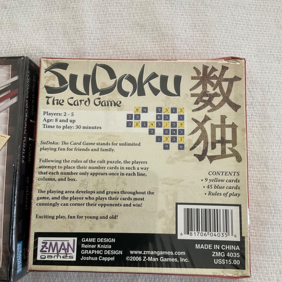 Sudoku Sensations Puzzle Game & Sudoku Card Game Lot of 2 Sealed READ - Picture 6 of 12